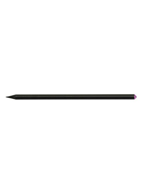 Ceruza, fekete, rózsaszín SWAROVSKI® kristállyal, exkluzív, 17cm, ART CRYSTELLA® (TSWC010)