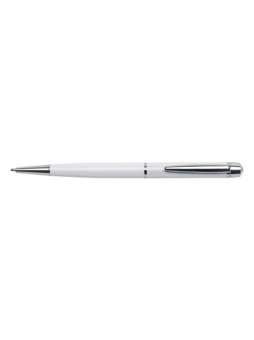 Golyóstoll, fehér "Lille Pen", fehér SWAROVSKI® kristállyal, 14cm, ART CRYSTELLA® (TSWGL001)