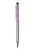 Golyóstoll, ezüst, felül orgonalila SWAROVSKI® kristállyal töltve, érintővel, 14 cm, ART CRYSTELLA® (TSWGT239)