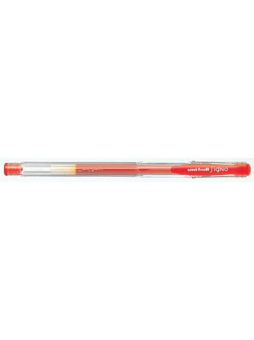 Zseléstoll, 0,3 mm, kupakos, UNI "UM-100 Signo Micro", piros (TU1000521)