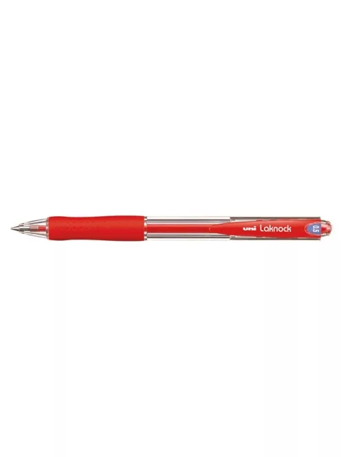 Golyóstoll, 0,3 mm, nyomógombos, UNI "SN-100 Laknock", piros (TU10021)
