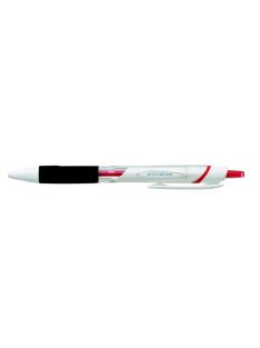   Golyóstoll, 0,35 mm, nyomógombos, fehér tolltest, UNI "SXN-155 Jetstream", piros (TU155P)