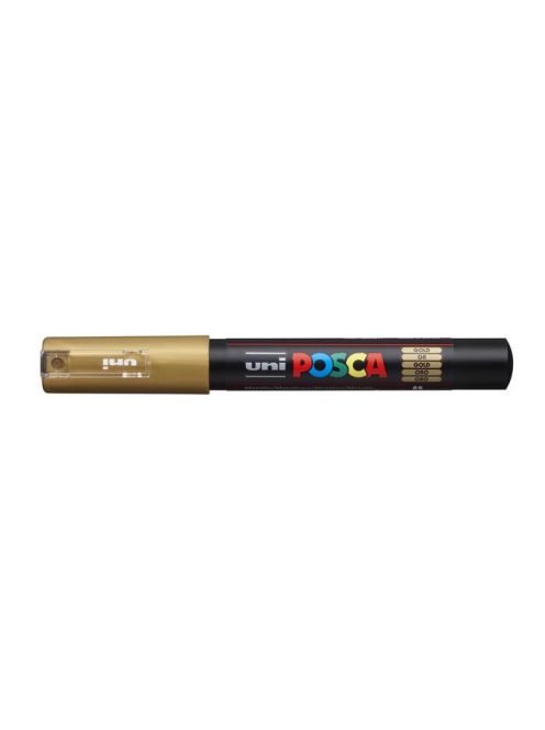 Dekormarker, 0,7-1,0 mm, UNI "Posca PC-1M", arany (TUPC1MA)