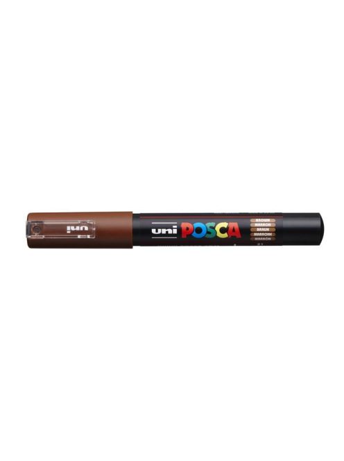 Dekormarker, 0,7-1,0 mm, UNI "Posca PC-1M", barna (TUPC1MB)