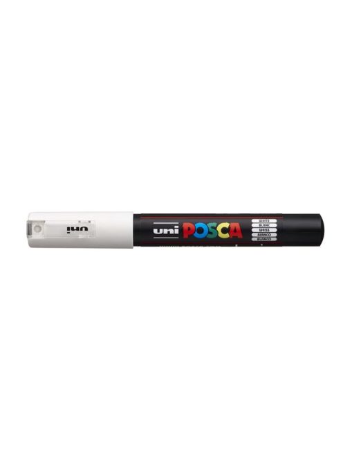 Dekormarker, 0,7-1,0 mm, UNI "Posca PC-1M", fehér (TUPC1MF)
