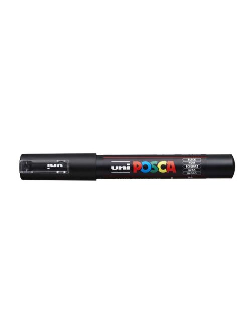Dekormarker, 0,7 mm, UNI "Posca PC-1MR", fekete (TUPC1MRF)