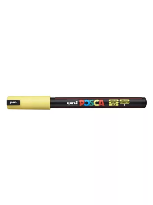Dekormarker, 0,7 mm, UNI "Posca PC-1MR", sárga (TUPC1MRS)