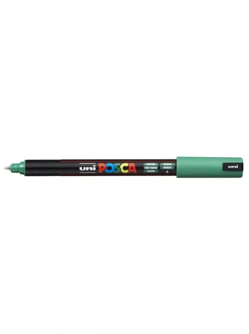 Dekormarker, 0,7 mm, UNI "Posca PC-1MR", zöld (TUPC1MRZ)