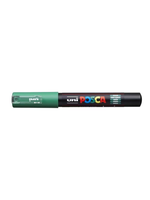 Dekormarker, 0,7-1,0 mm, UNI "Posca PC-1M", zöld (TUPC1MZ)