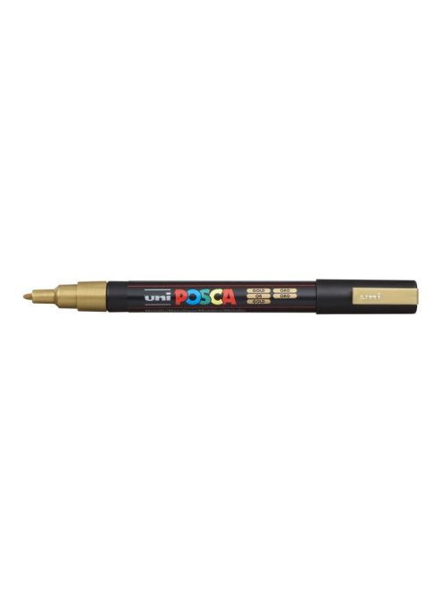 Dekormarker, 0,9-1,3 mm, UNI "Posca PC-3M", arany (TUPC3MA)