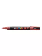 Dekormarker, 0,9-1,3 mm, UNI"Posca PC-3ML", fényes narancs (TUPC3MFN)