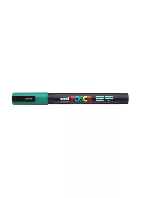 Dekormarker, 0,9-1,3 mm, UNI "Posca PC-3M", smaragdzöld (TUPC3MSM)