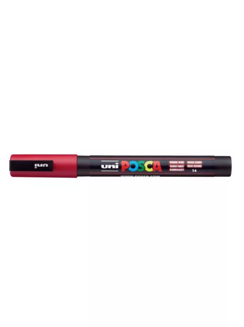 Dekormarker, 0,9-1,3 mm, UNI "Posca PC-3M", sötétpiros (TUPC3MSP)