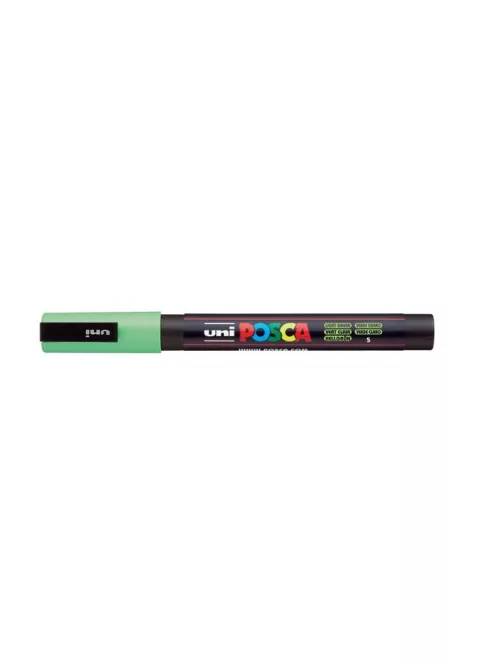 Dekormarker, 0,9-1,3 mm, UNI "Posca PC-3M", világoszöld (TUPC3MVZ)