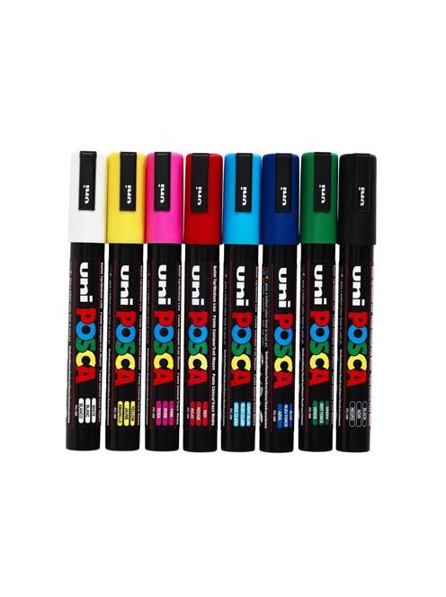 Dekormarker, 1,8-2,5 mm, UNI "Posca PC-5M", barna (TUPC5MB)