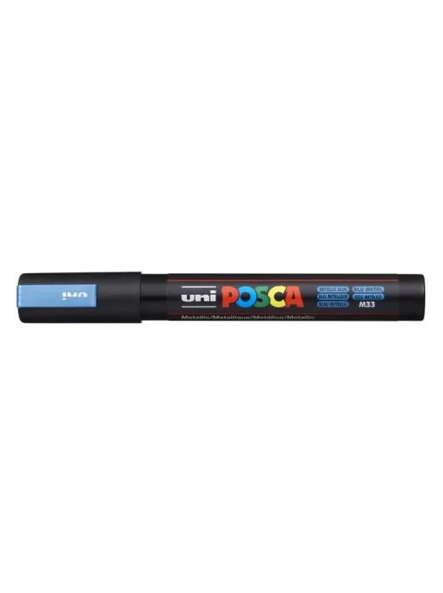 Dekormarker, 1,8-2,5 mm, UNI "Posca PC-5M", metálkék (TUPC5MMK)