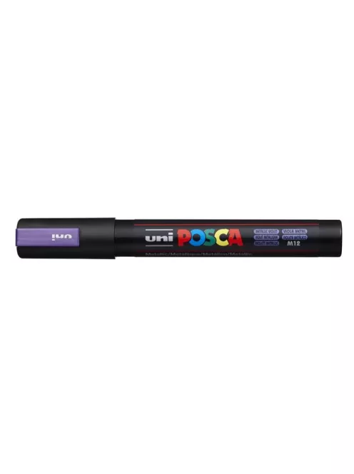 Dekormarker, 1,8-2,5 mm, UNI "Posca PC-5M", metállila (TUPC5MML)