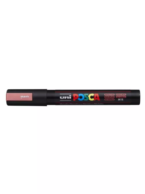 Dekormarker, 1,8-2,5 mm, UNI "Posca PC-5M", metálpiros (TUPC5MMP)