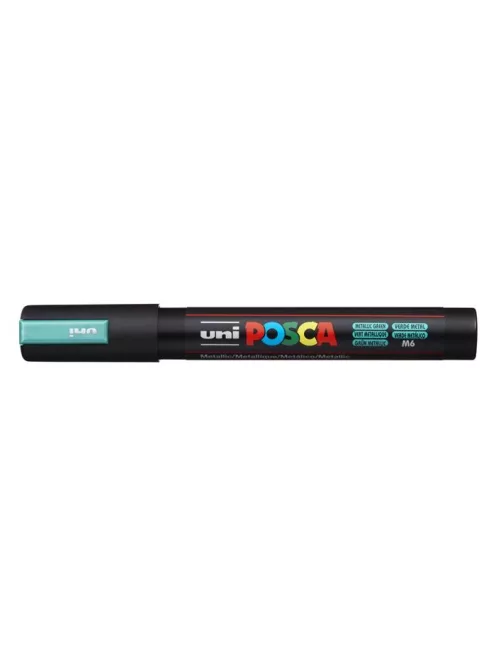 Dekormarker, 1,8-2,5 mm, UNI "Posca PC-5M", metálzöld (TUPC5MMZO)
