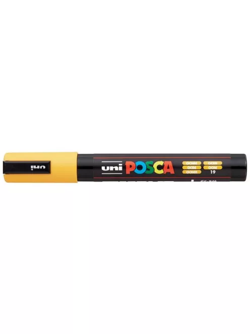 Dekormarker, 1,8-2,5 mm, UNI "Posca PC-5M", okker (TUPC5MO)