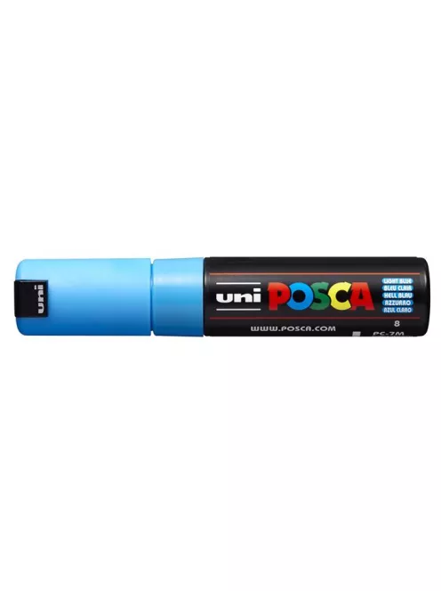 Dekormarker, 4,5-5,5 mm, UNI "Posca PC-7M", világoskék (TUPC7MVK)