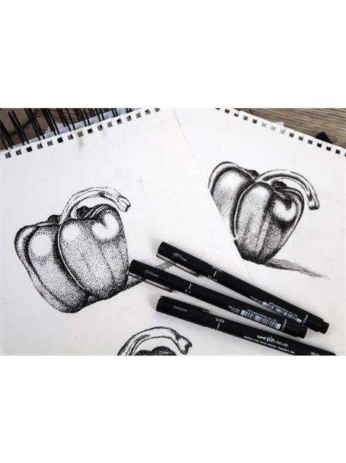 Rajzmarker, 0,05 mm, UNI PIN, fekete (TUPIN005F)