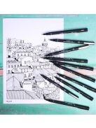 Rajzmarker, 0,5 mm, UNI PIN, fekete (TUPIN05F)