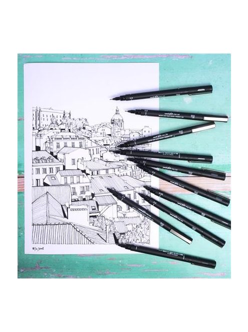 Rajzmarker, 0,5 mm, UNI PIN, fekete (TUPIN05F)