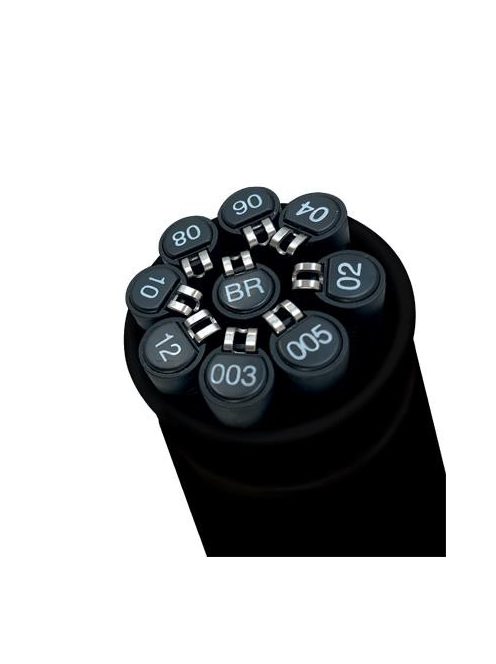 Rajzmarker készlet, UNI PIN "Tube", 9 különböző vonalvastagság, fekete (TUPINTUBE)