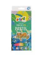 Színes ceruza készlet, kerek, COOL BY VICTORIA "Pastel", 12 pasztell szín (TVC007)