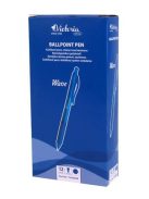 Golyóstoll, 0,5 mm, nyomógombos, VICTORIA OFFICE, „Wave”, kék (TVI3000K)