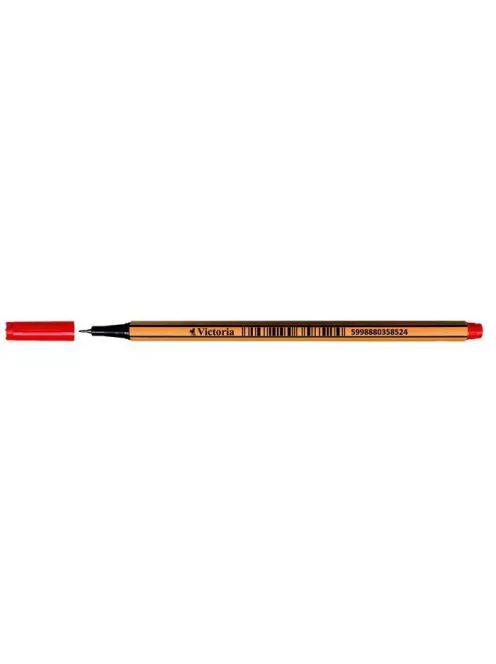 Tűfilc, 0,4 mm, VICTORIA OFFICE,"Slim", piros (TVITP)