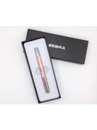 Golyóstoll, 0,24 mm, teleszkópos, rose gold színű tolltest, ZEBRA "SL-F1", kék (TZ10082)