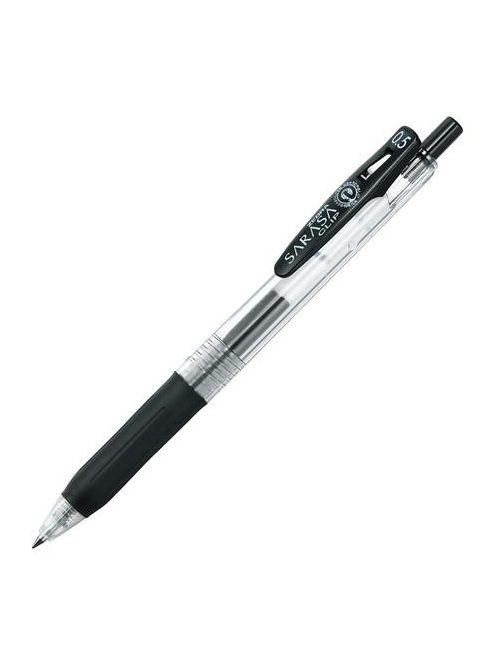 Zseléstoll, 0,33 mm, nyomógombos, ZEBRA "Sarasa Clip", fekete (TZ14311)