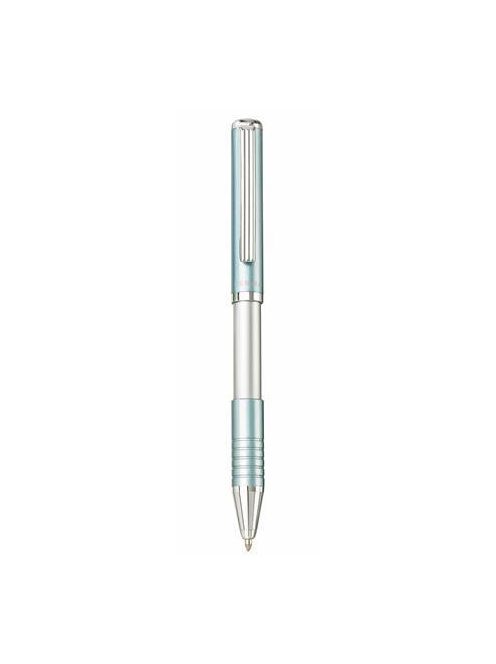 Golyóstoll, 0,24 mm, teleszkópos, metálkék színű tolltest, ZEBRA "SL-F1", kék (TZ23462)