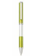 Golyóstoll, 0,24 mm, teleszkópos, tea zöld színű tolltest, ZEBRA "SL-F1", kék (TZ23464)