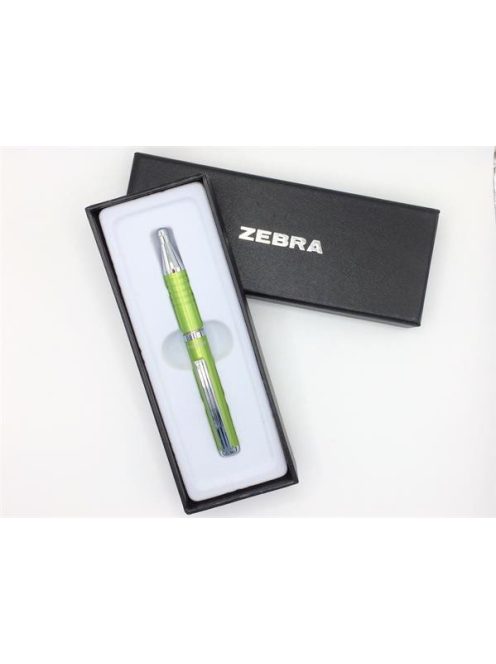 Golyóstoll, 0,24 mm, teleszkópos, tea zöld színű tolltest, ZEBRA "SL-F1", kék (TZ23464)