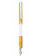 Golyóstoll, 0,24 mm, teleszkópos, arany színű tolltest, ZEBRA "SL-F1", kék (TZ23469)