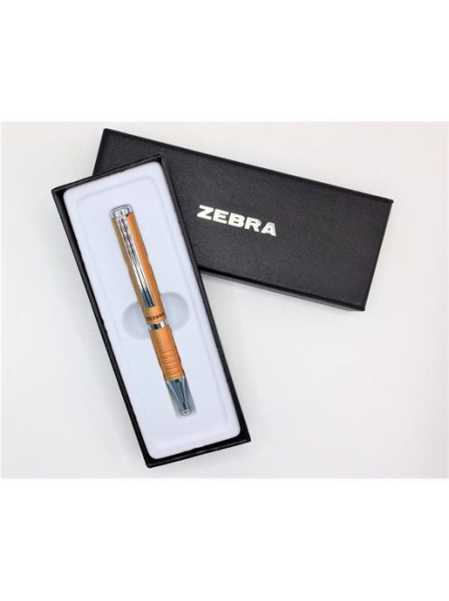 Golyóstoll, 0,24 mm, teleszkópos, arany színű tolltest, ZEBRA "SL-F1", kék (TZ23469)