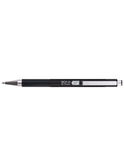 Golyóstoll, 0,24 mm, nyomógombos, fekete tolltest, ZEBRA "F-301 A", kék (TZ26345)