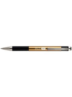   Golyóstoll, 0,24 mm, nyomógombos, arany színű tolltest, ZEBRA "F-301 A", kék (TZ26348)