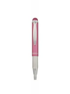  Golyóstoll, 0,24 mm, teleszkópos, rozsdamentes acél, pink tolltest, ZEBRA "Telescopic Metal Stylus", kék (TZ46617)