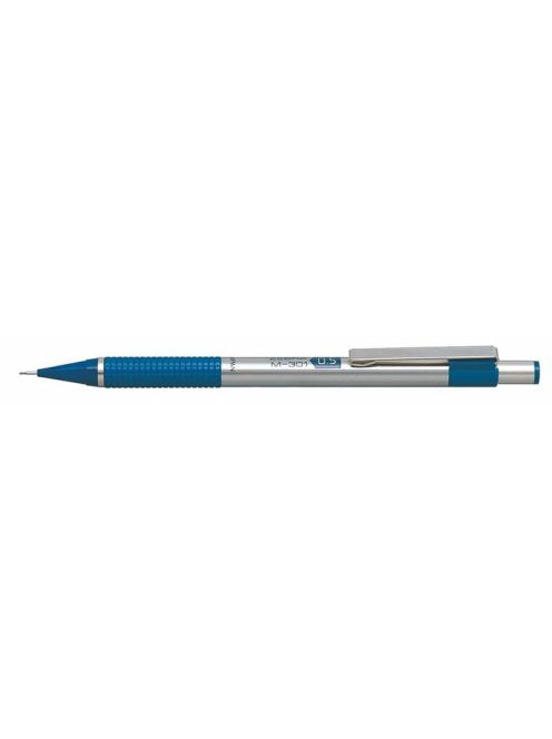 Nyomósirón, 0,5 mm, rozsdamentes acél, kék test, ZEBRA "M-301" (TZ66432D)