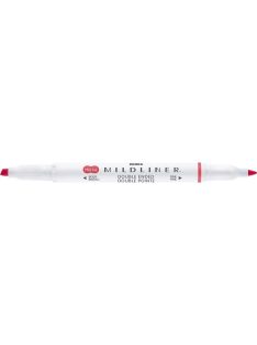   Szövegkiemelő, 1,0/3,5 mm, kétvégű  ZEBRA "Mildliner Cool & Refined" piros (TZ78130)