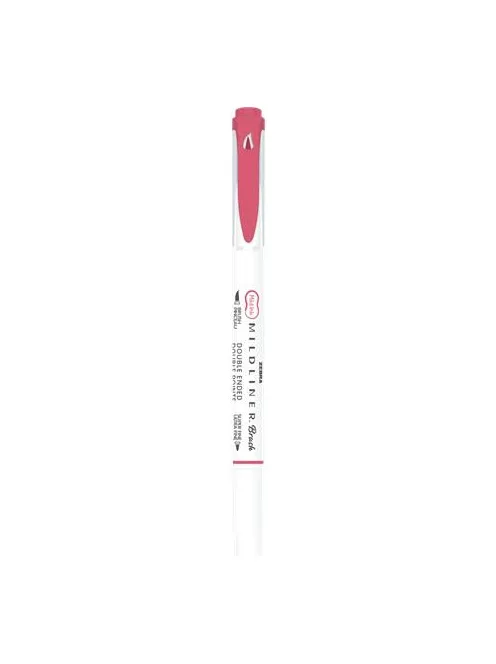Ecsetirón, kétvégű  ZEBRA "Mildliner Cool & Refined", piros (TZ79130)