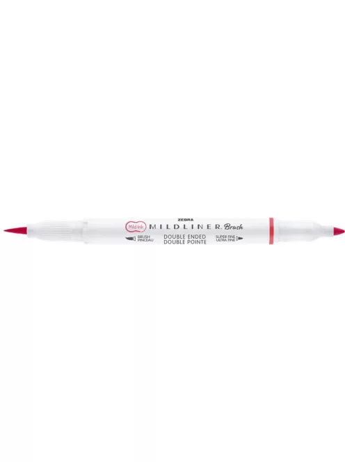 Ecsetirón, kétvégű  ZEBRA "Mildliner Cool & Refined", piros (TZ79130)