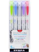 Ecsetirón készlet, kétvégű  ZEBRA "Mildliner Cool & Refined", 5 szín (TZ79205)
