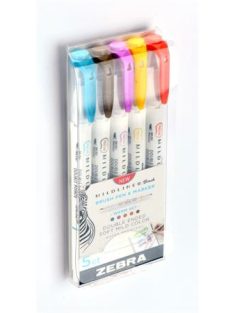  Ecsetirón készlet, kétvégű  ZEBRA "Mildliner Warm", 5 szín (TZ79305)