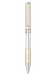   Golyóstoll, 0,24 mm, teleszkópos, pezsgő színű tolltest, ZEBRA "SL-F1", kék (TZ82407)