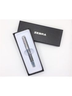   Golyóstoll, 0,24 mm, teleszkópos, metálszürke tolltest, ZEBRA "SL-F1", kék (TZ82409)